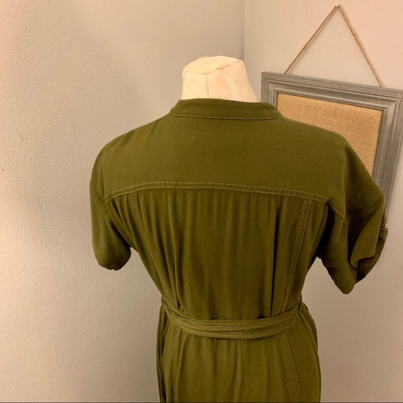 Sold Ann Taylor Loft MIDI-long  belted dress pockets - Picture 7 of 11